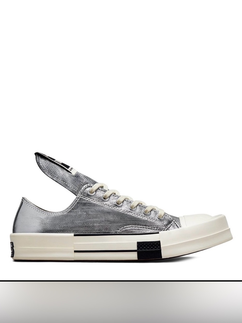Rick Owens Converse DRKSHDW TURBODRK Silver Chuck 70 Size 13 New